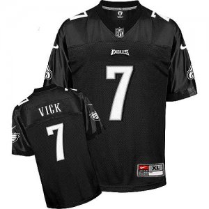 Jerseys Factory Cheap Nike Eagles #7 Michael Vick Black Shadow S
