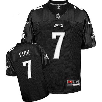 Jerseys Factory Cheap Nike Eagles #7 Michael Vick Black Shadow S