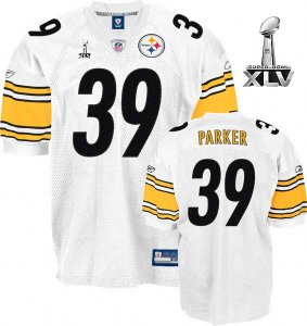 Jerseys Factory Cheap Steelers #39 Willie Parker White Super Bow