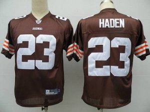 Jerseys Factory Cheap Browns #23 Joe Haden Brown Embroidered You