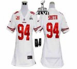 Jerseys Factory Cheap Nike 49ers #94 Justin Smith White With C P