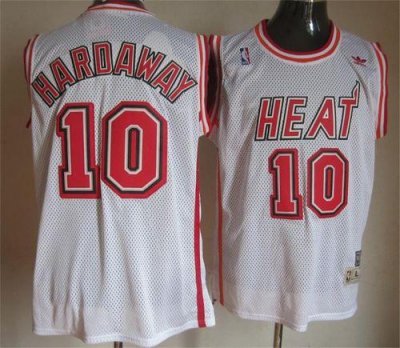 Jerseys Factory Cheap Heat #10 Tim Hardaway White Throwback Embr