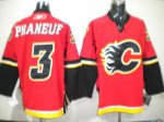 Jerseys Factory Cheap Flames #3 Dion Phaneuf Embroidered Red NHL
