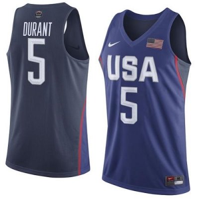 Jerseys Factory Cheap Nike Team USA #5 Kevin Durant Navy Blue 20