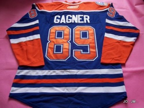 Jerseys Factory Cheap Oilers #89 Sam Gagner Embroidered Light Bl