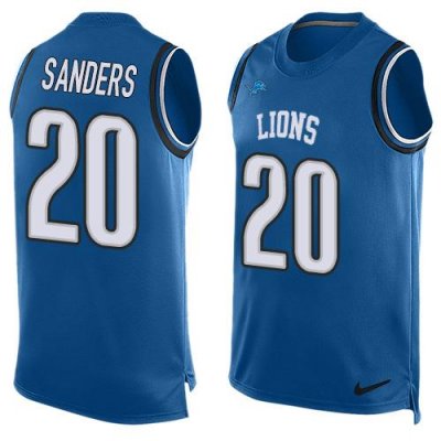 Jerseys Factory Cheap Nike Lions #20 Barry Sanders Blue Team Col