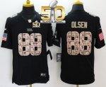 Jerseys Factory Cheap Nike Panthers #88 Greg Olsen Black Super B