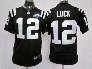 Jerseys Factory Cheap Nike Colts #12 Andrew Luck Black Shadow Wi