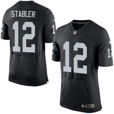 Jerseys Factory Cheap Nike Raiders #12 Kenny Stabler Black Team