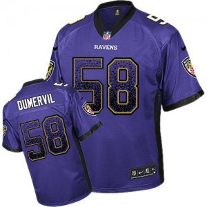 Jerseys Factory Cheap Nike Ravens #58 Elvis Dumervil Purple Team