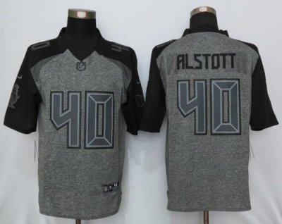 Jerseys Factory Cheap Nike Buccaneers #40 Mike Alstott Gray Men'