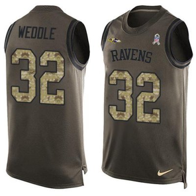 Jerseys Factory Cheap Nike Ravens #32 Eric Weddle Green Men's St