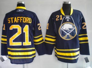 Jerseys Factory Cheap Sabres #21 Drew Stafford Embroidered Blue