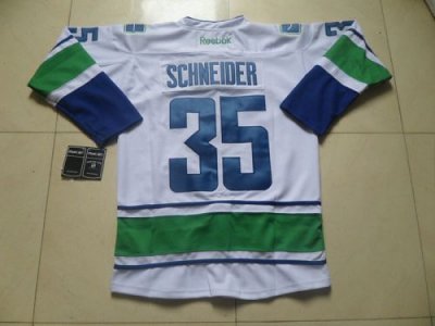 Jerseys Factory Cheap Canucks #35 Cory Schneider White Road Embr
