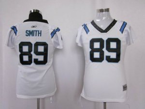 Jerseys Factory Cheap Panthers #89 Steve Smith White Women's Fie