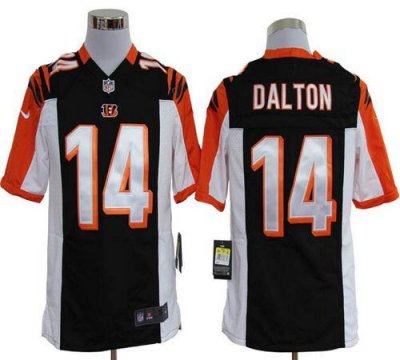 Jerseys Factory Cheap Nike Bengals #14 Andy Dalton Black Team Co
