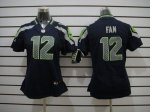 Jerseys Factory Cheap Nike Seahawks #12 Fan Steel Blue Team Colo