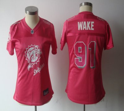 Jerseys Factory Cheap Dolphins #91 Cameron Wake Pink 2011 Women'