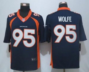 Jerseys Factory Cheap Nike Broncos #95 Derek Wolfe Navy Blue Alt