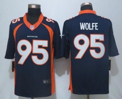 Jerseys Factory Cheap Nike Broncos #95 Derek Wolfe Navy Blue Alt