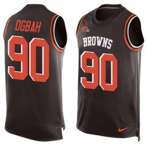 Jerseys Factory Cheap Nike Browns #90 Emmanuel Ogbah Brown Team