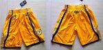 Jerseys Factory Cheap Indiana Pacers Yellow NBA Shorts