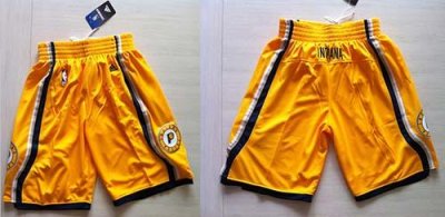 Jerseys Factory Cheap Indiana Pacers Yellow NBA Shorts