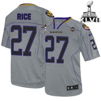 Jerseys Factory Cheap Nike Ravens #27 Ray Rice Lights Out Grey S