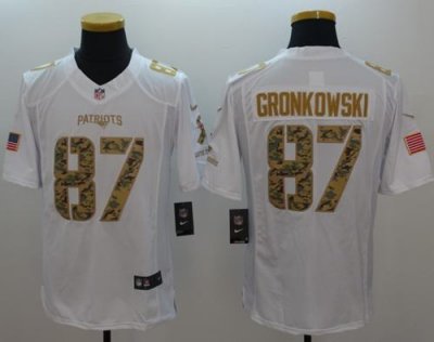 Jerseys Factory Cheap Nike Patriots #87 Rob Gronkowski White Men