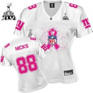 Jerseys Factory Cheap Giants #88 Hakeem Nicks White Women's 2011