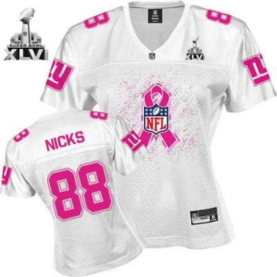 Jerseys Factory Cheap Giants #88 Hakeem Nicks White Women's 2011