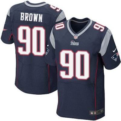 Jerseys Factory Cheap Nike Patriots #90 Malcom Brown Navy Blue T