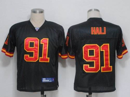 Jerseys Factory Cheap Chiefs #91 Tamba Hali Black Stitched NFL J