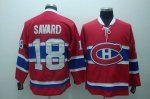 Jerseys Factory Cheap Canadiens #18 Serge Savard Embroidered Red