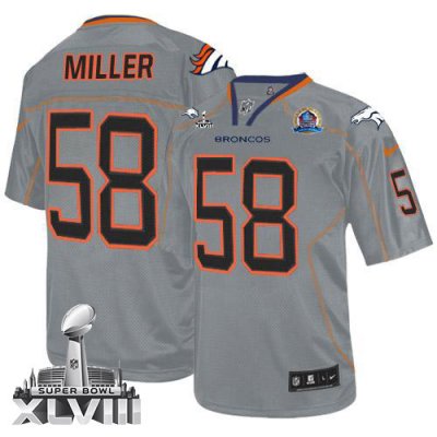 Jerseys Factory Cheap Nike Broncos #58 Von Miller Lights Out Gre