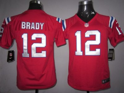 Jerseys Factory Cheap Nike Patriots #12 Tom Brady Red Alternate