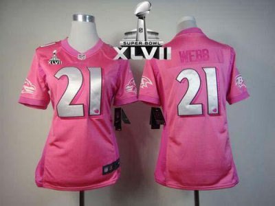 Jerseys Factory Cheap Nike Ravens #21 Lardarius Webb Pink Super