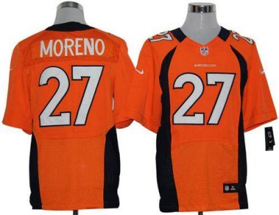 Jerseys Factory Cheap Nike Broncos #27 Knowshon Moreno Orange Te