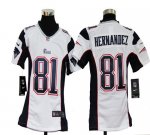 Jerseys Factory Cheap Nike Patriots #81 Aaron Hernandez White Yo