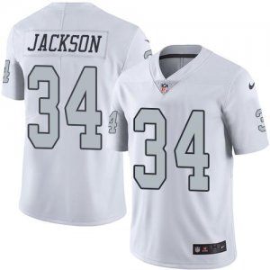 Jerseys Factory Cheap Nike Raiders #34 Bo Jackson White Men's St