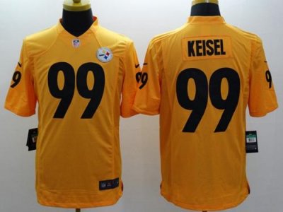 Jerseys Factory Cheap Nike Steelers #99 Brett Keisel Gold Men's