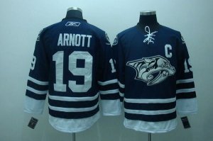Jerseys Factory Cheap Predators #19 Jason Arnott Embroidered Blu