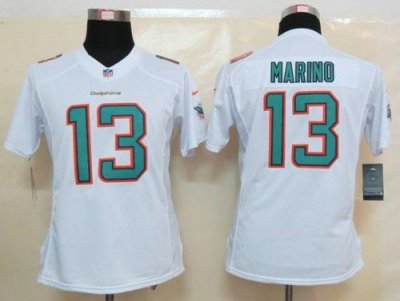 Jerseys Factory Cheap Nike Dolphins #13 Dan Marino White Women's