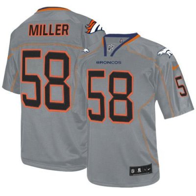 Jerseys Factory Cheap Nike Broncos #58 Von Miller Lights Out Gre
