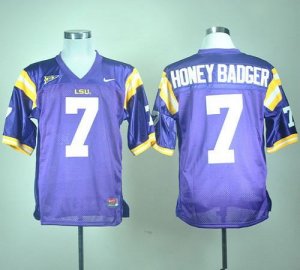 Jerseys Factory Cheap LSU Tigers #7 Tyrann Mathieu Purple Honey