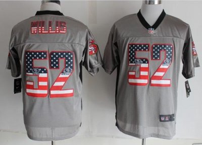 Jerseys Factory Cheap Nike 49ers #52 Patrick Willis Grey Men's S