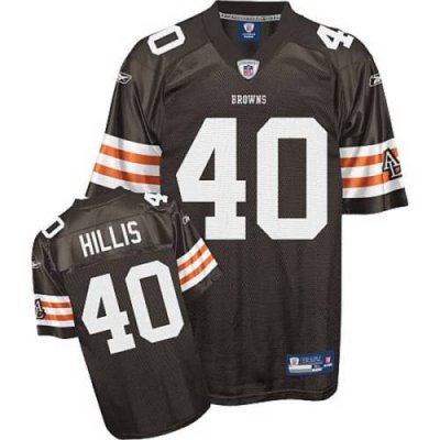 Jerseys Factory Cheap Browns #40 Peyton Hillis Brown Embroidered
