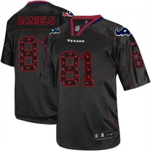 Jerseys Factory Cheap Nike Texans #81 Owen Daniels New Lights Ou