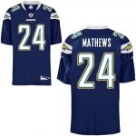 Jerseys Factory Cheap Chargers #24 Ryan Mathews Dark Blue Embroi