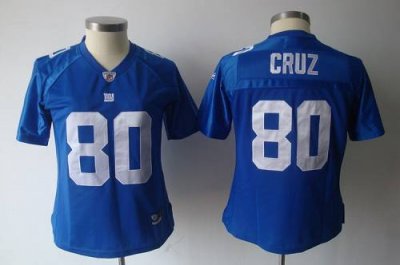 Jerseys Factory Cheap Giants #80 Victor Cruz Blue Women's Team C